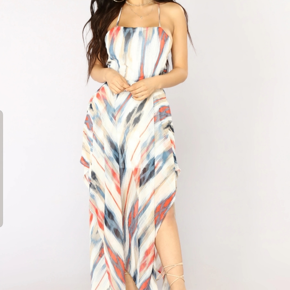 Feels Like Destiny Maxi Dress - Blue Multi